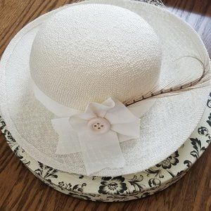 Off White Hat with Netting